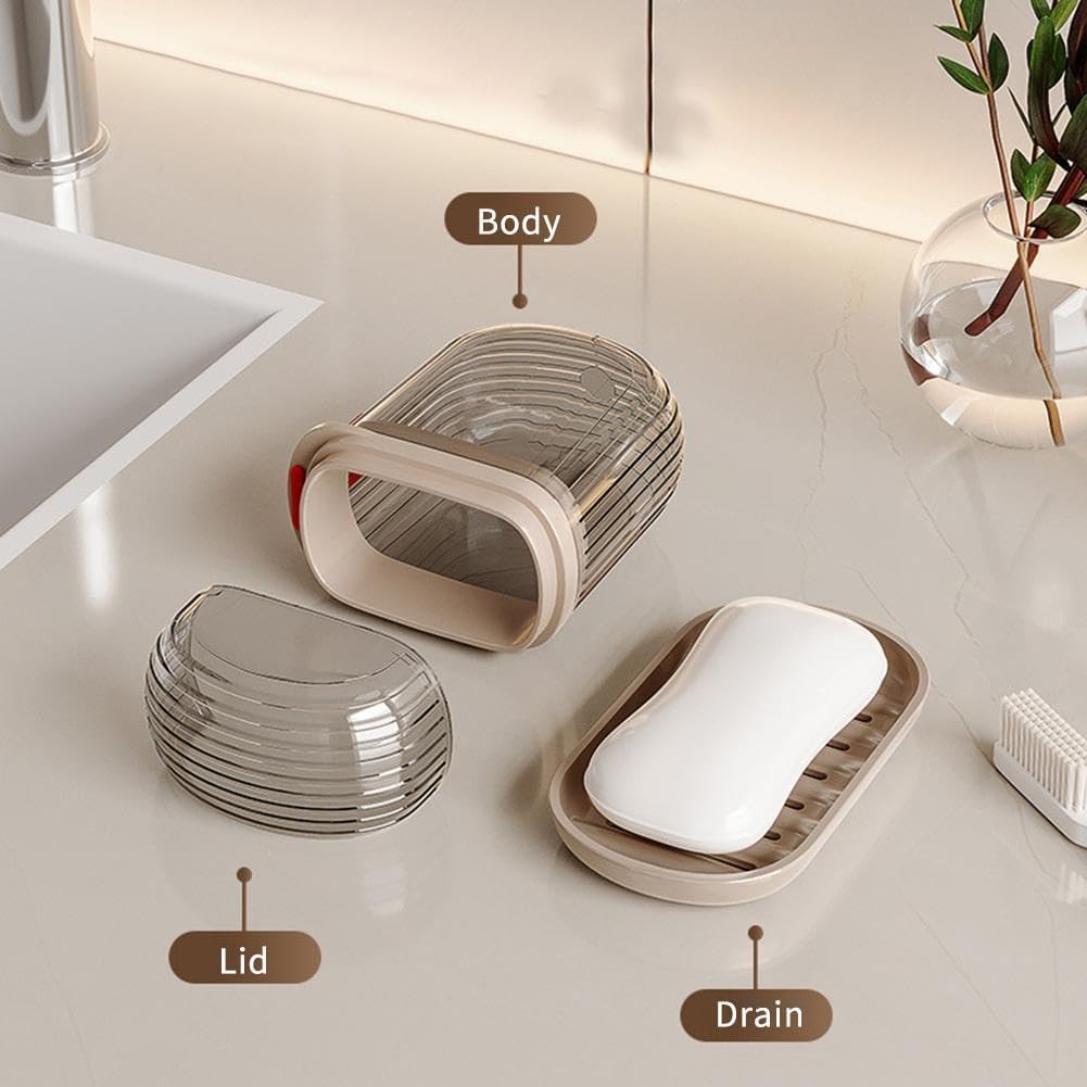 JIALTO Portable Soap Holder Compact and Durable Plastic Soap Dish for Home